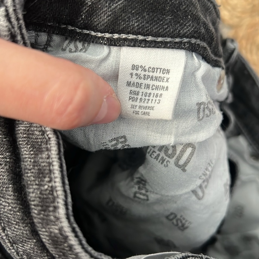 RSQ Girls Vintage High Rise Distressed Shorts- Black- Size 10 - Picture 11 of 11